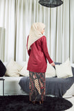 KEBAYA MARIA MAROON (SET)