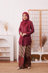 KEBAYA SALMA MAROON (SET)