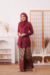 KEBAYA SALMA MAROON (SET)