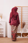 KEBAYA SALMA MAROON (SET)