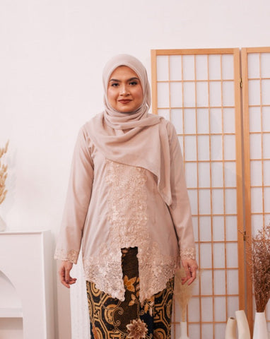 KEBAYA KASEH PASTEL IVORY (TOP ONLY)