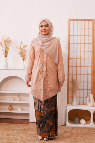 KEBAYA MARIA NUDE BROWN (TOP ONLY)