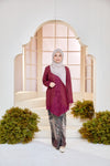 KEBAYA MARIA BURGANDY (SET)