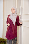KEBAYA MARIA BURGANDY (SET)
