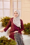 KEBAYA MARIA BURGANDY (SET)