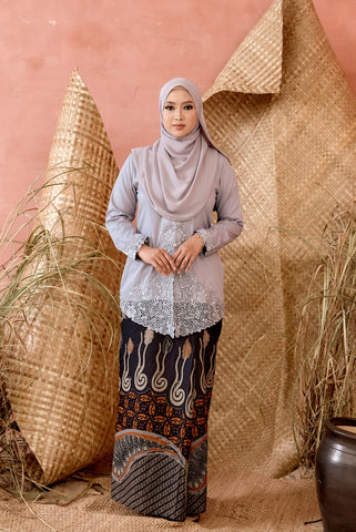 KEBAYA SORAYA SLATE GREY (SET)