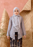 KEBAYA KASEH SLATE GREY (TOP ONLY)