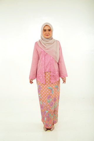 KEBAYA KUNTUM DUSTY PINK (SET)