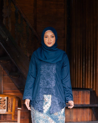 KEBAYA KASEH NAVY BLUE (TOP ONLY)